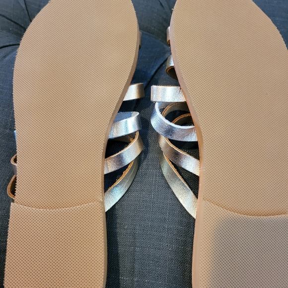 Leather Greek Sandals Tri-color Toe Loop - Picture 5 of 13